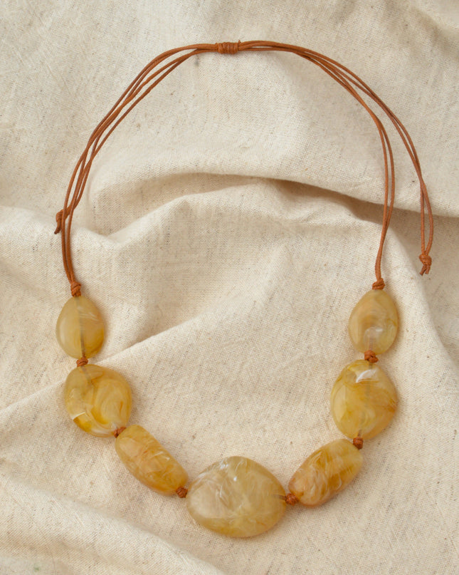 Necklace - Brown Bead for Holiday Style