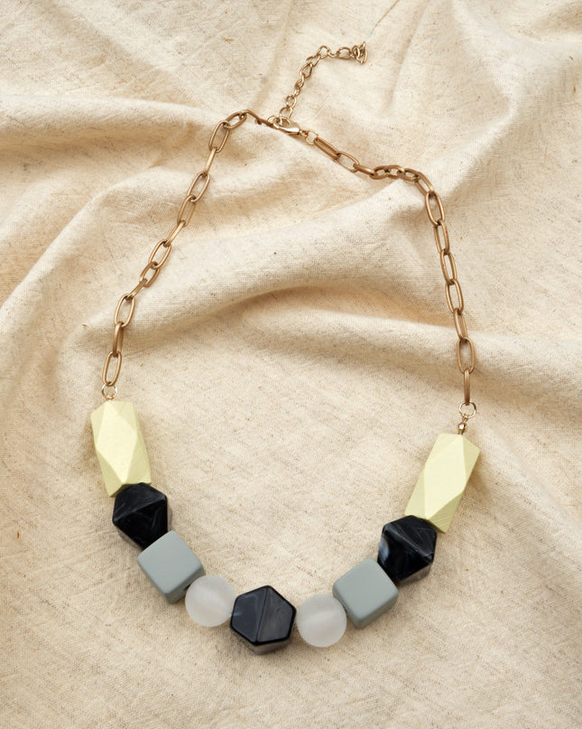 Matte Geometry Necklace Accessories