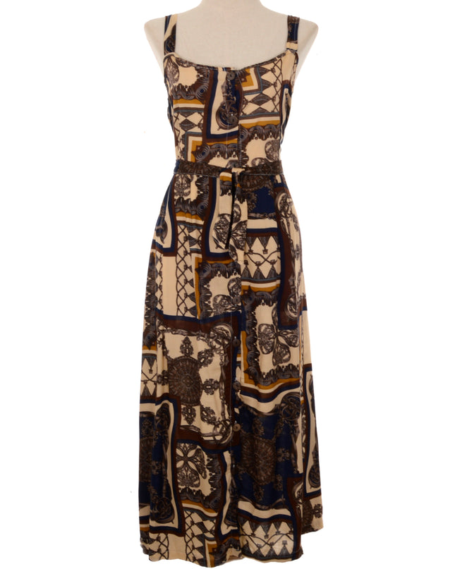 Baroque Design Button Dress