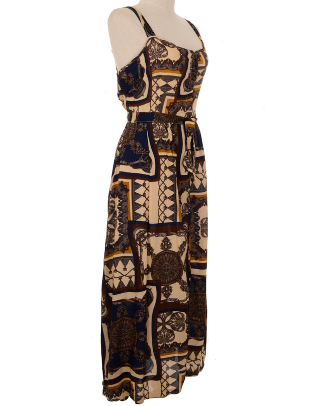 Baroque Design Button Dress