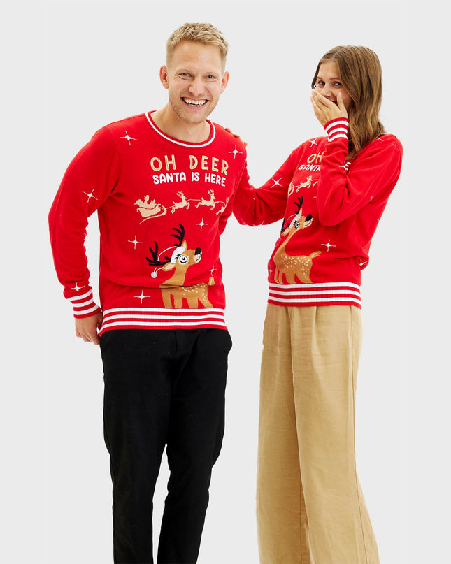 Oh Deer Men's Christmas Sweater for Festive Fun