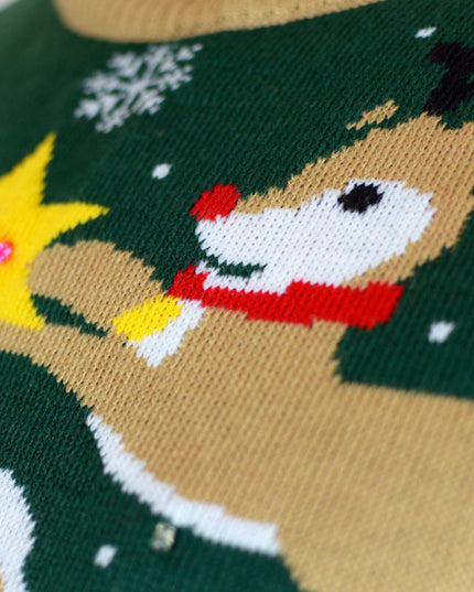 LED Tied-Up Santa Couples Christmas Sweater