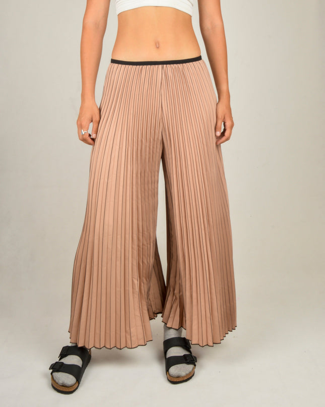 Pleated Pants - Beige Color for Comfort