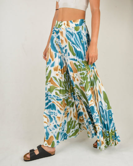 Ocean Pleated Pants