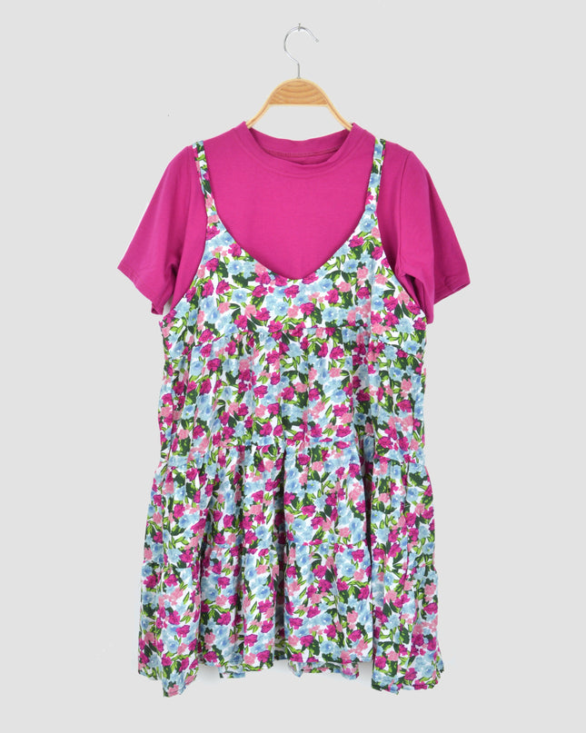 2in1 Dress - Purple Floral