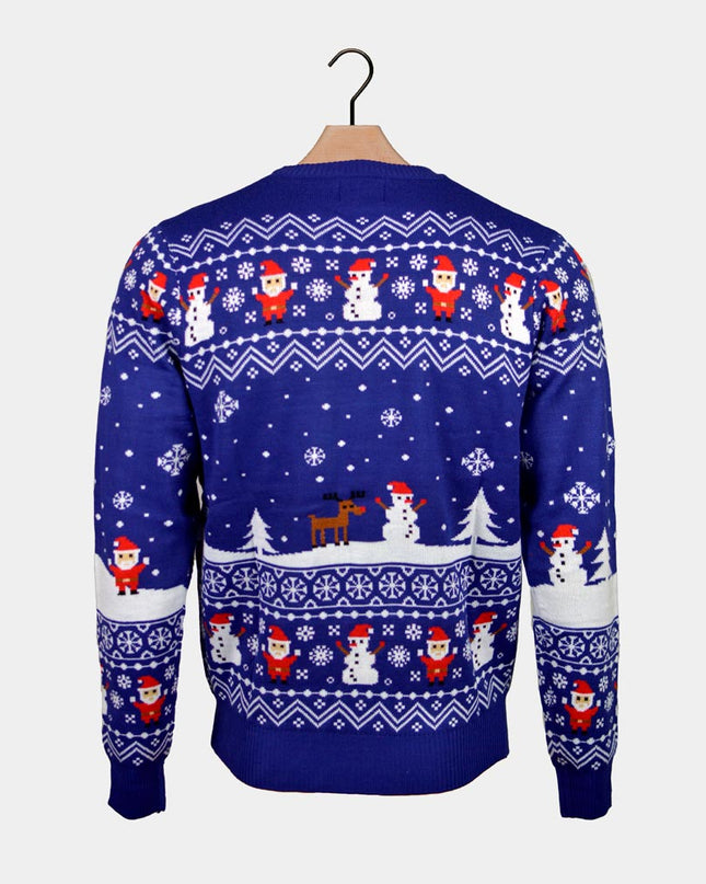 Blue "Let it Snow" Couple Christmas Sweater