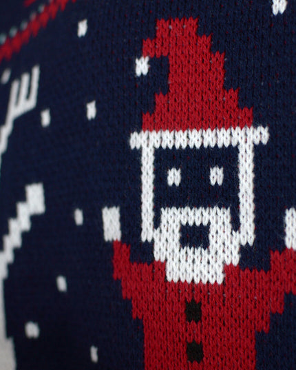 Women's Navy Blue Merry Christmas Sweater