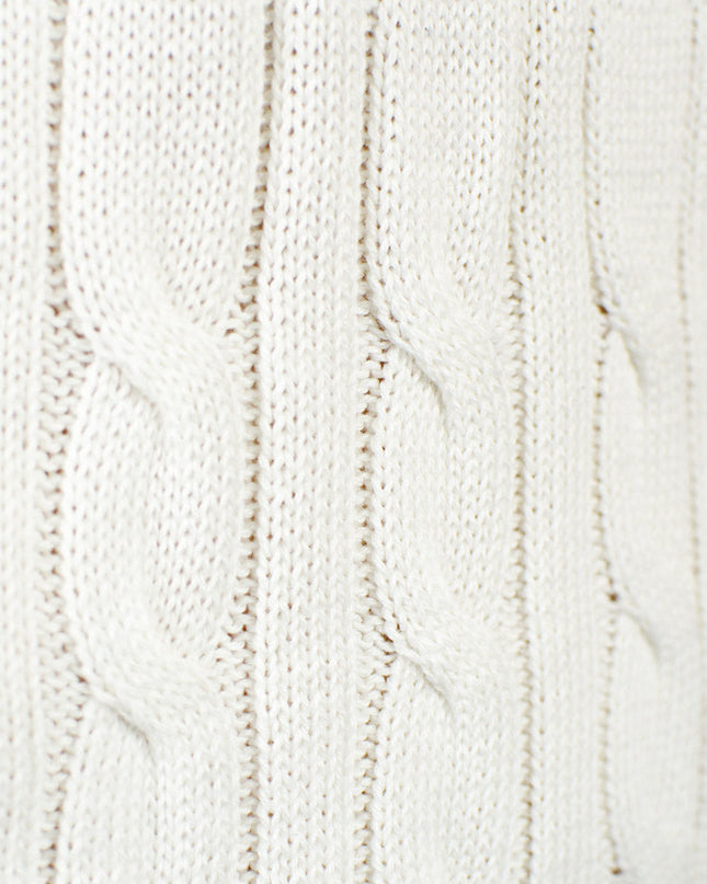 Men's Chic White Organic Cotton Reindeer Sweater