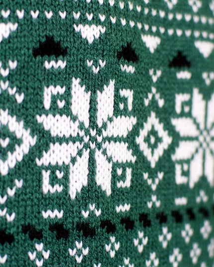 Classic Green and White Chic Couple Christmas Sweater