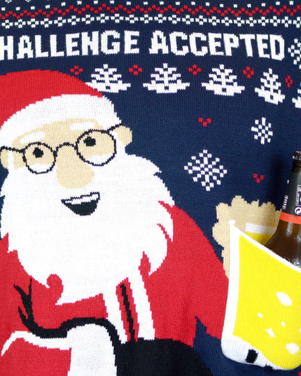 3D Pocket Beer Christmas Sweater for Couples