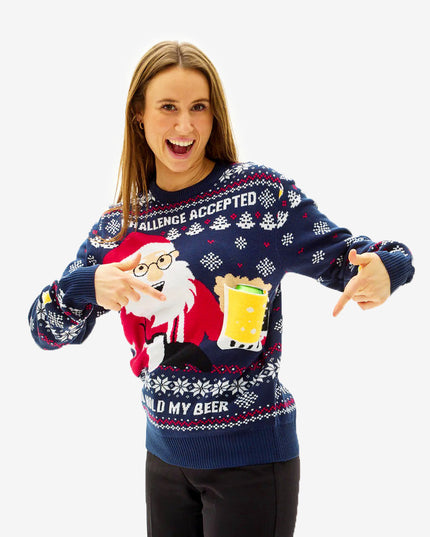 3D Pocket Beer Christmas Sweater for Couples