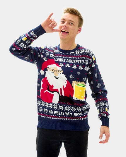 3D Pocket Beer Christmas Sweater for Couples