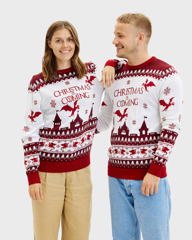 "Christmas is Coming" Couple Christmas Sweater