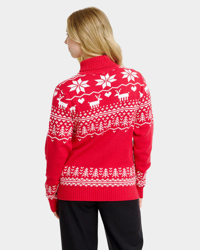 "Greenlandish" Rolled Neck Christmas Sweater for Couples in Organic Cotton