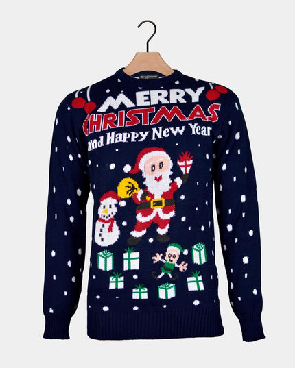 Couples Christmas Sweater - Merry Christmas and Happy New Year