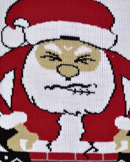 Santa Stuck in Chimney Christmas Sweater for Couples