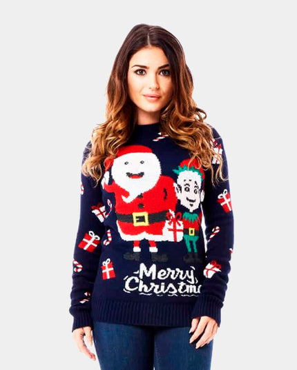 Santa and Elf Couple Christmas Sweater