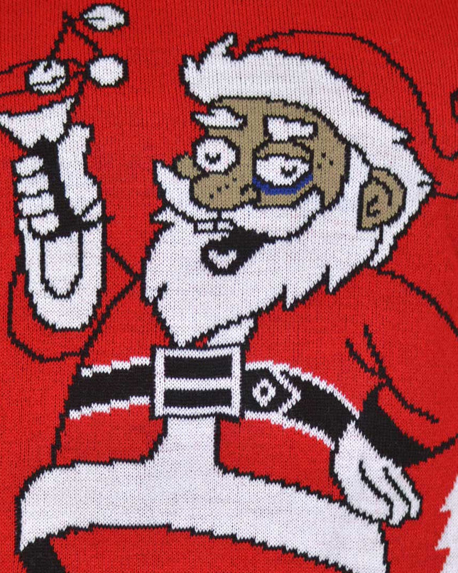 Santa with a Martini Christmas Sweater