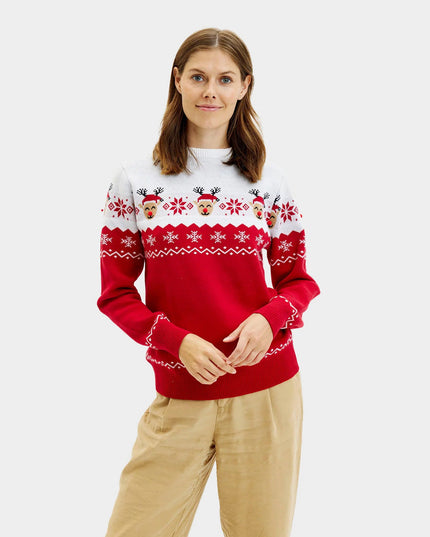 Adorable Reindeer Couple Christmas Sweater