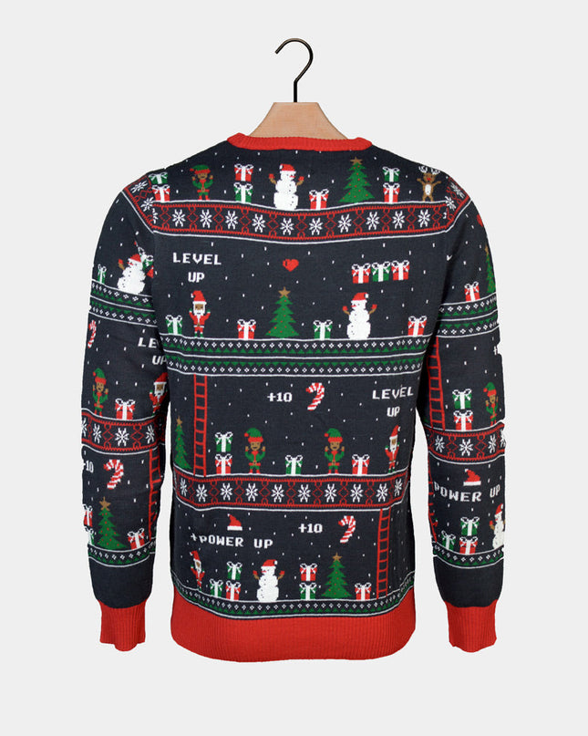Retro Video Game Couple Christmas Sweater
