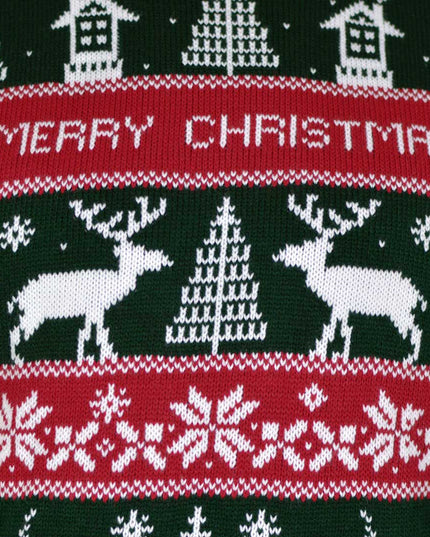 Red and Green Merry Christmas Sweater for Couples