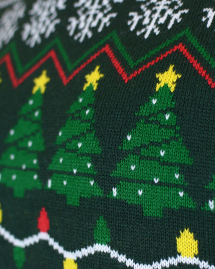 "Happy Holidays" Green Christmas Sweater for Couples