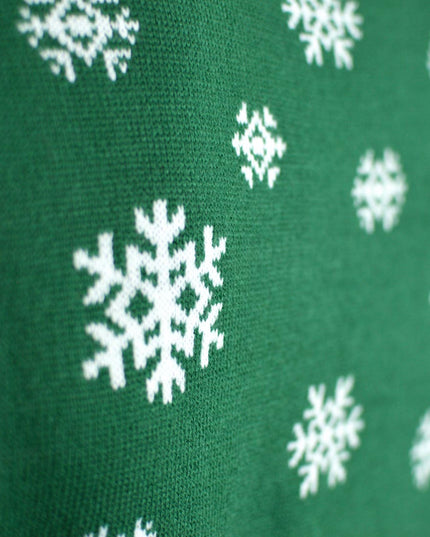 Green Christmas Sweater for Couples with Sequins