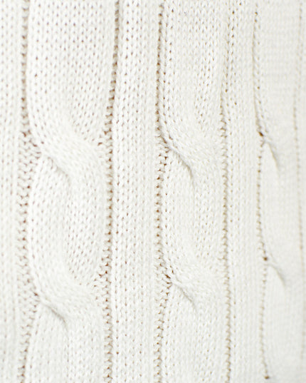 Organic Cotton White Christmas Sweater for Kids with Reindeer