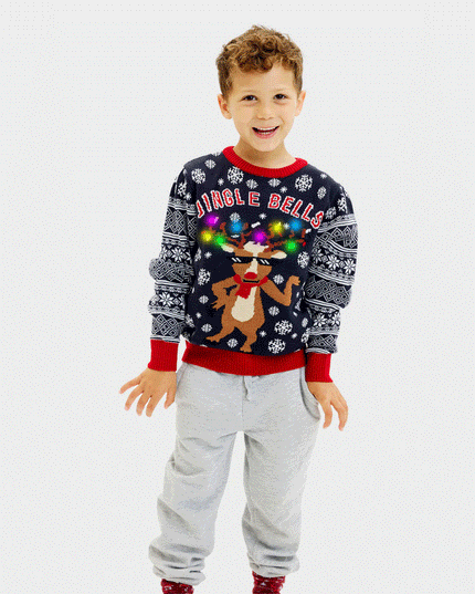 LED Light-Up Jingle Bells Christmas Sweater for Kids
