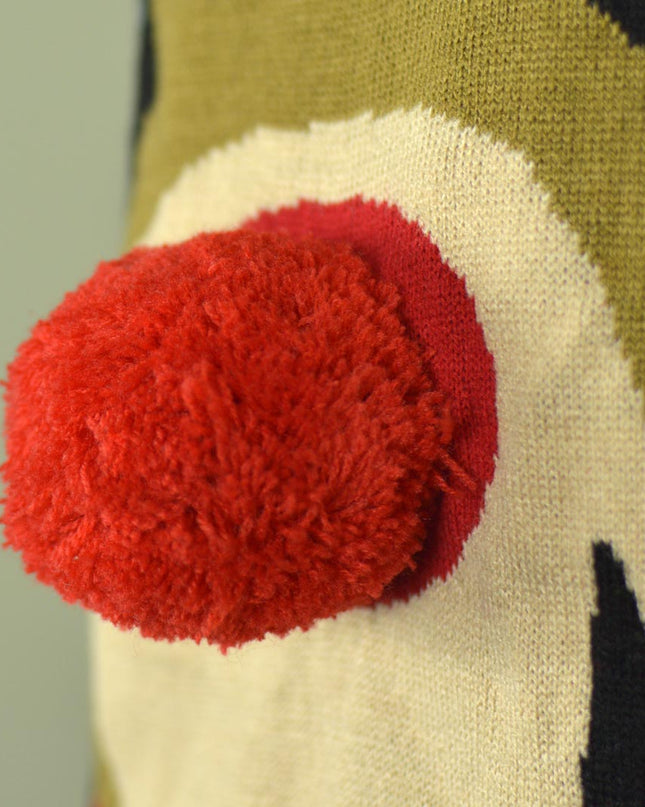 Lasten joulupusero Sininen Poro 3D-kuonolla