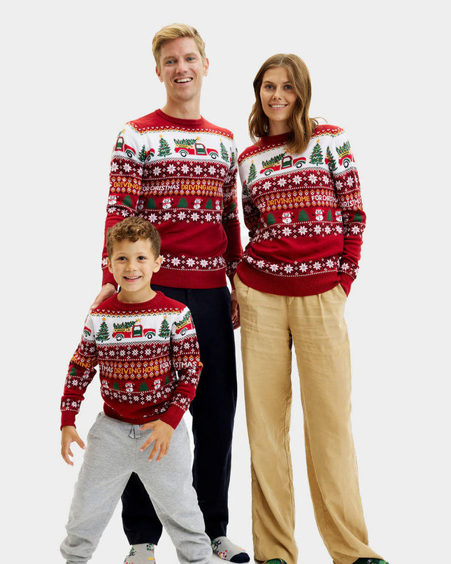 "Driving Home" Christmas Sweater for Kids