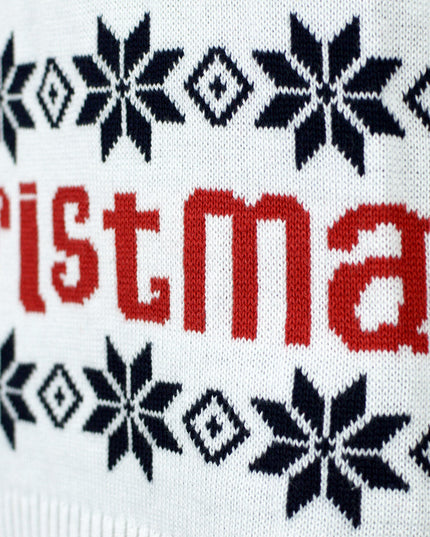 Blue Christmas Sweater for Kids with Santa and Rudolph