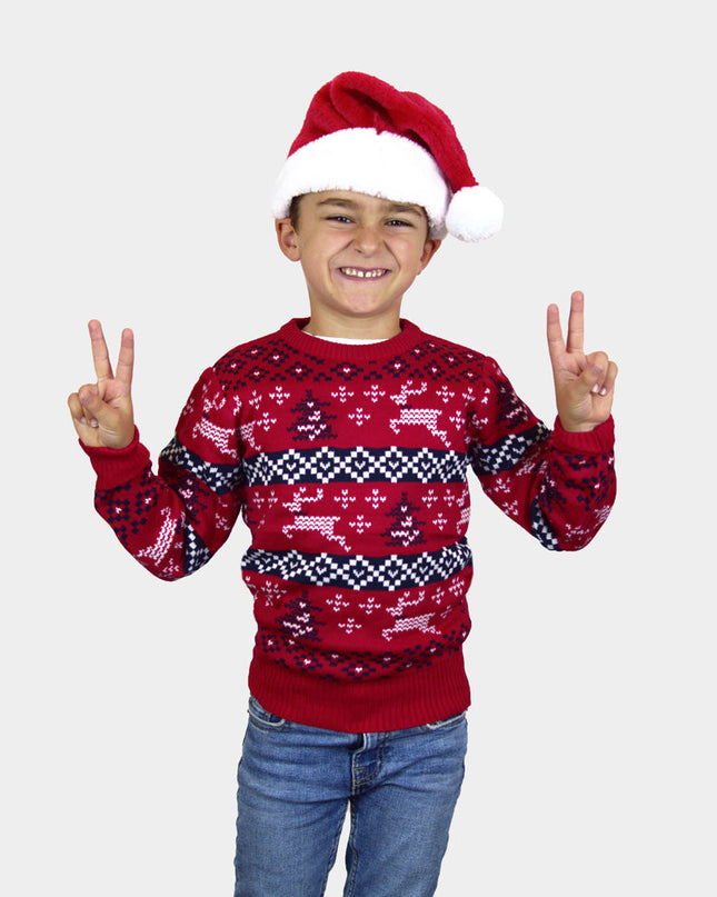 Canada Red Christmas Sweater for Kids