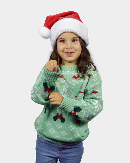 Green Sweet Christmas Sweater for Kids
