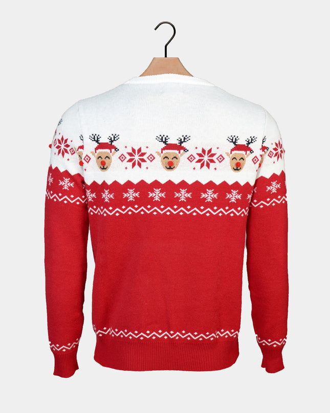 Adorable Reindeer Christmas Sweater for Family