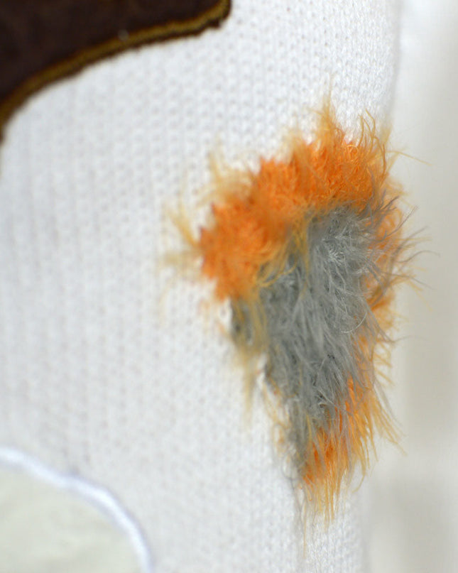 Family Christmas Sweater White with 3D Reindeer