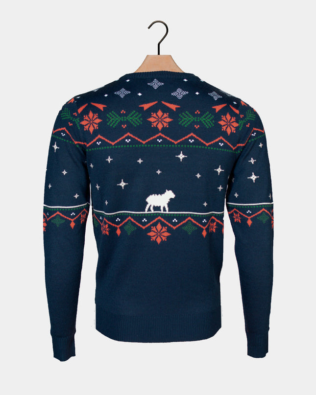 Family Christmas Sweater with Nativity Theme