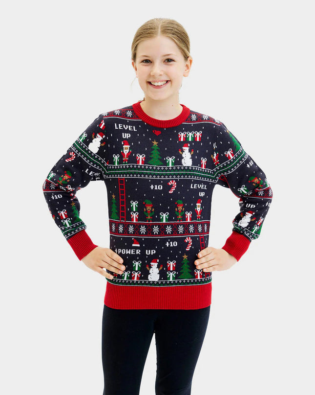 Retro Video Game Christmas Sweater for Family