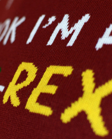 Light-Up LED Christmas Sweater for Family Tree-Rex