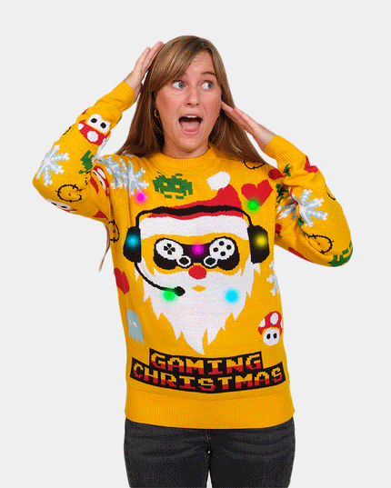 LED Santa Gamer Christmas Sweater for Family