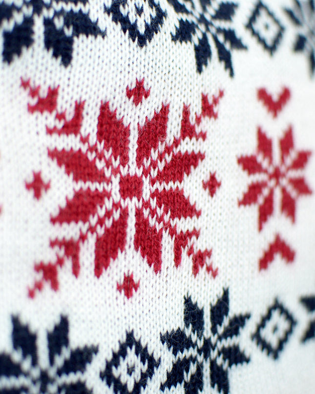 Family Christmas Sweater with Smiling Reindeer and Holiday Theme