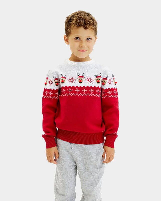 Adorable Reindeer Christmas Sweater for Family