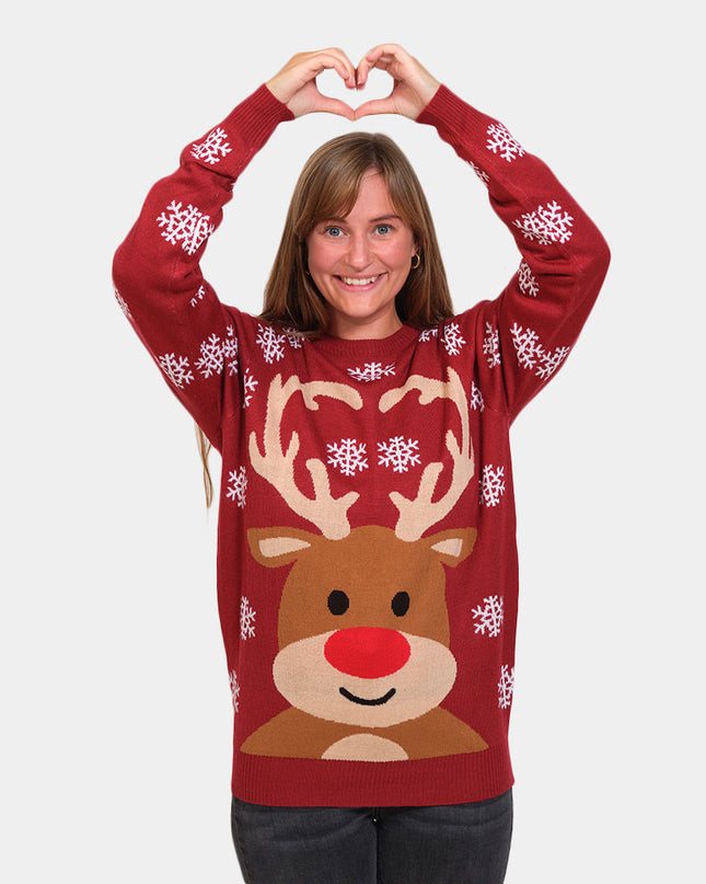 Family Christmas Sweater Featuring Rudolph the Reindeer