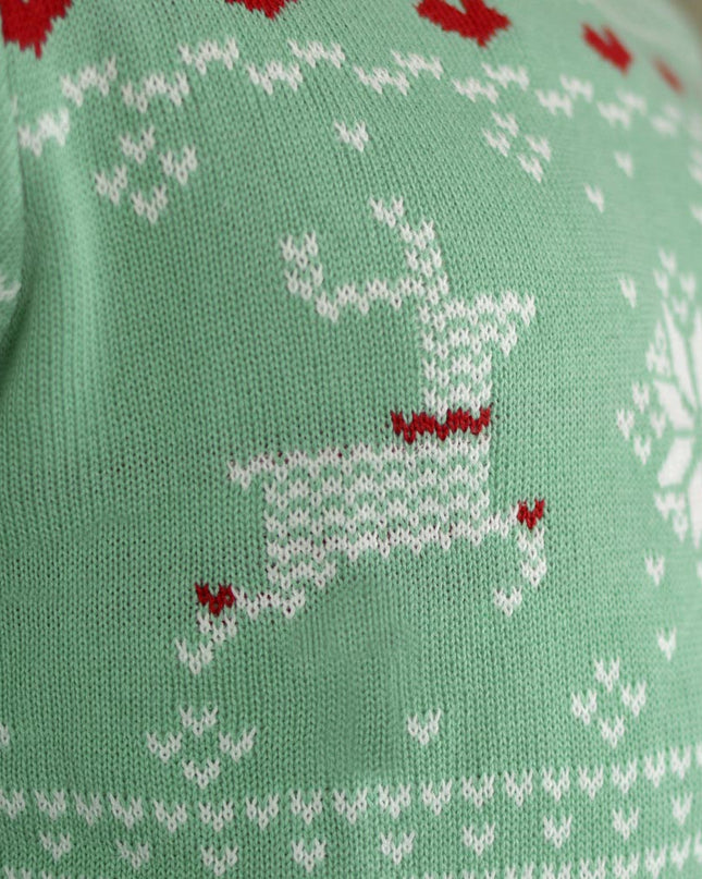 Green Sweet Christmas Sweater for Family