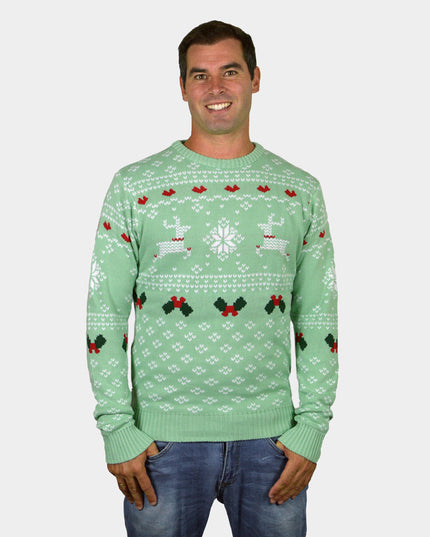 Green Sweet Christmas Sweater for Family