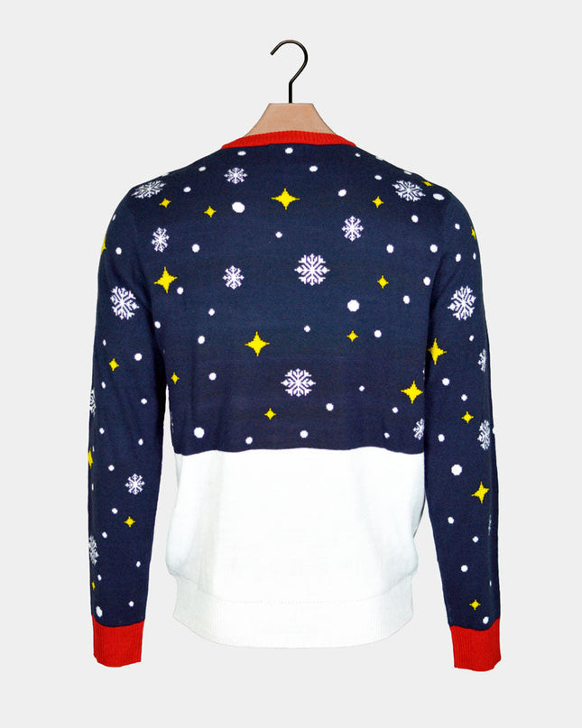 Couples Christmas Sweater - Feliz Navidog Holiday Theme