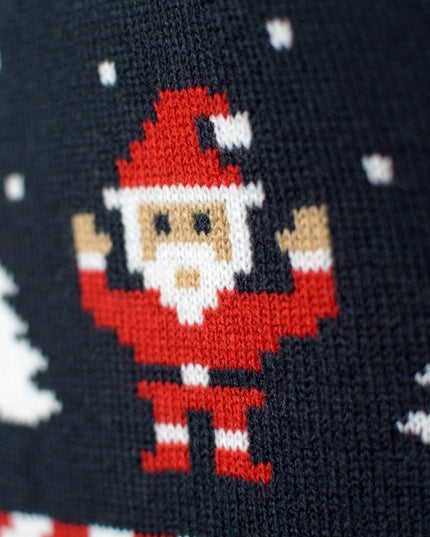 Women's Blue Christmas Cardigan with Polar Stars