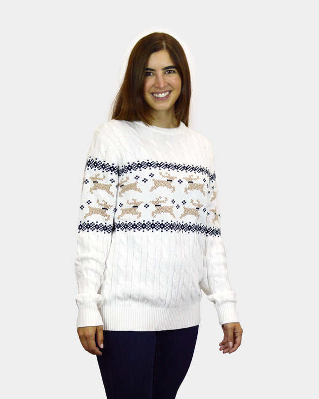 Men's Chic White Alaska Christmas Sweater
