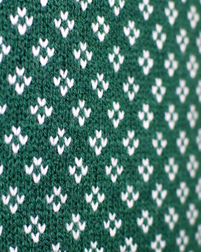 Classic Green and White Christmas Sweater for Men