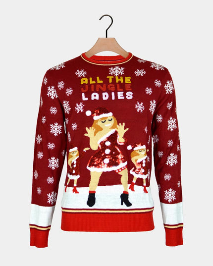 Christmas Sweater for Men Jingle Ladies with Sequins